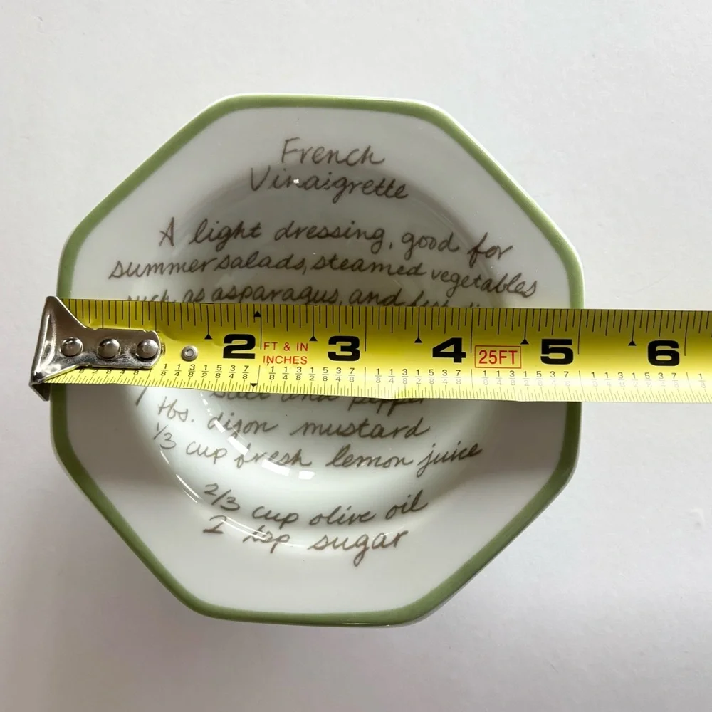 Williams Sonoma Vegetable Garden Vinaigrette Recipe Dipping Bowls